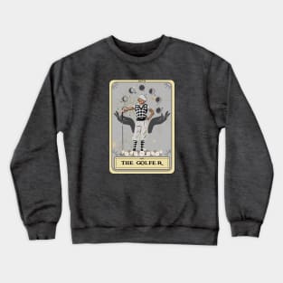 The Golfer Woman Tarot Card, Golf Crewneck Sweatshirt